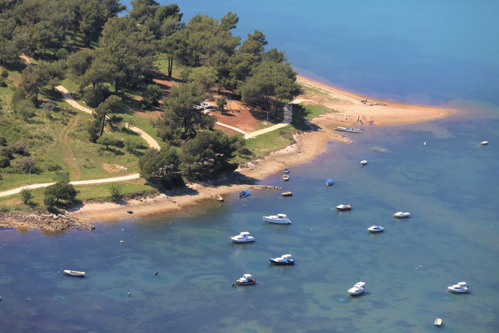 Beach on the Vižula Peninsula near Visula Hotel & Spa in Medulin, Croatia